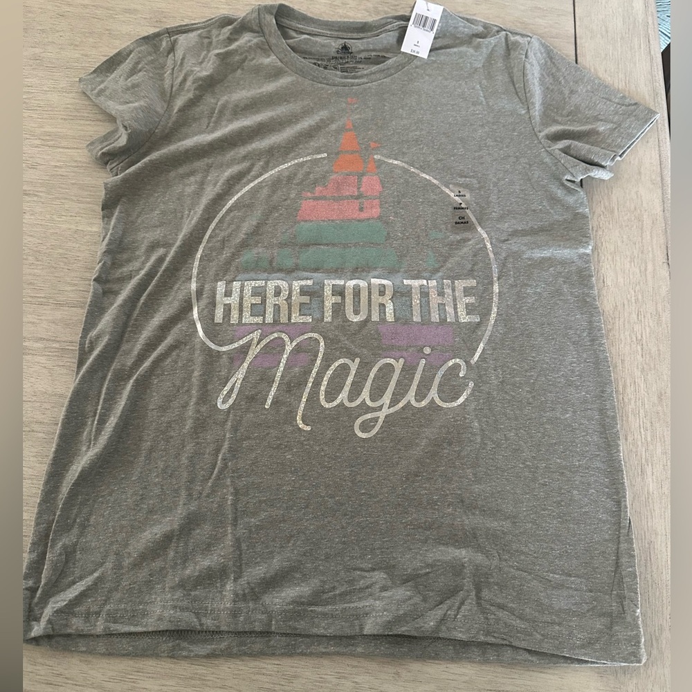 Gray Disney Parks 'Here for the Magic' T-Shirt - Picture 1 of 4
